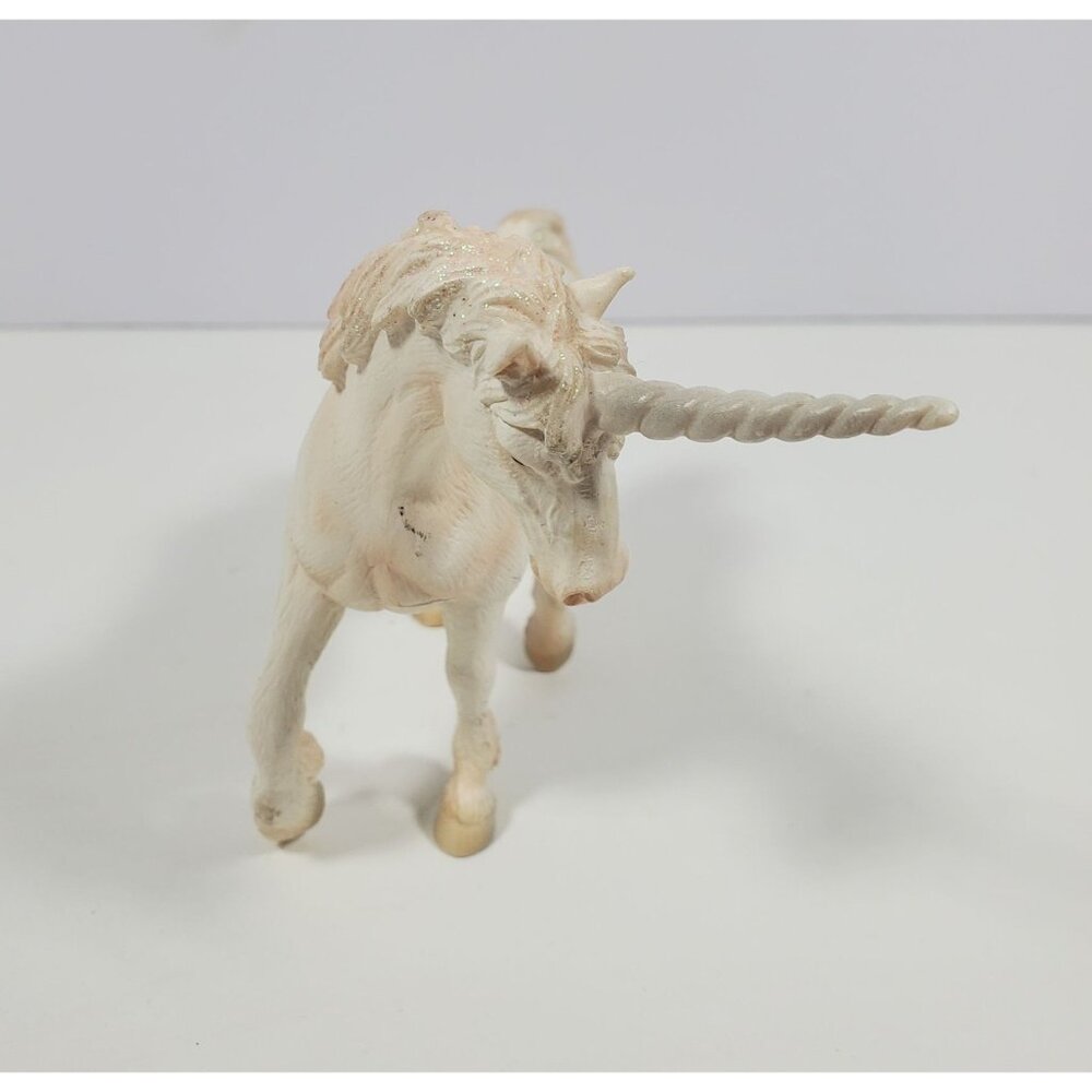 2004 Schleich White Unicorn Glitter Sparkle Mane And Tail Figurine 4 Inches - Picture 3 of 15